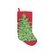 Gallerie II 21" Plush Loop Knit and Velveteen Classic Holiday Tree Patterned Christmas Stocking